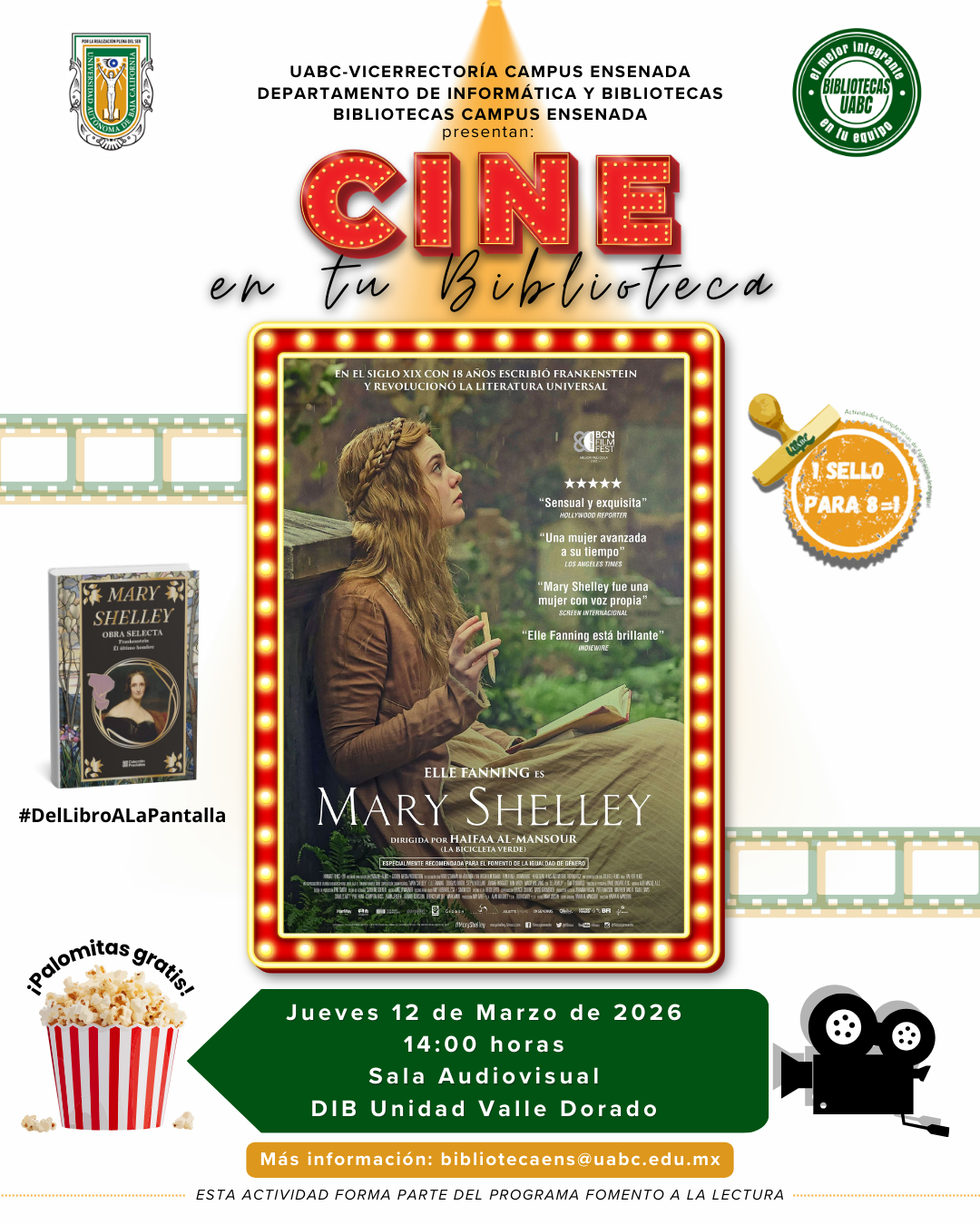 Cine en tu Biblioteca - Mary Shelley